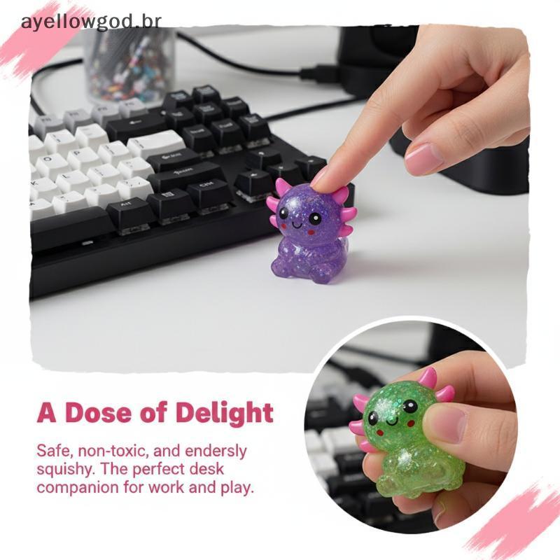 AYBR 1 Peça Axolotl Squeeze Bola Alívio Do Estresse Animal Fofo Brinquedo Mole Presente Sensorial Para Aniversário .