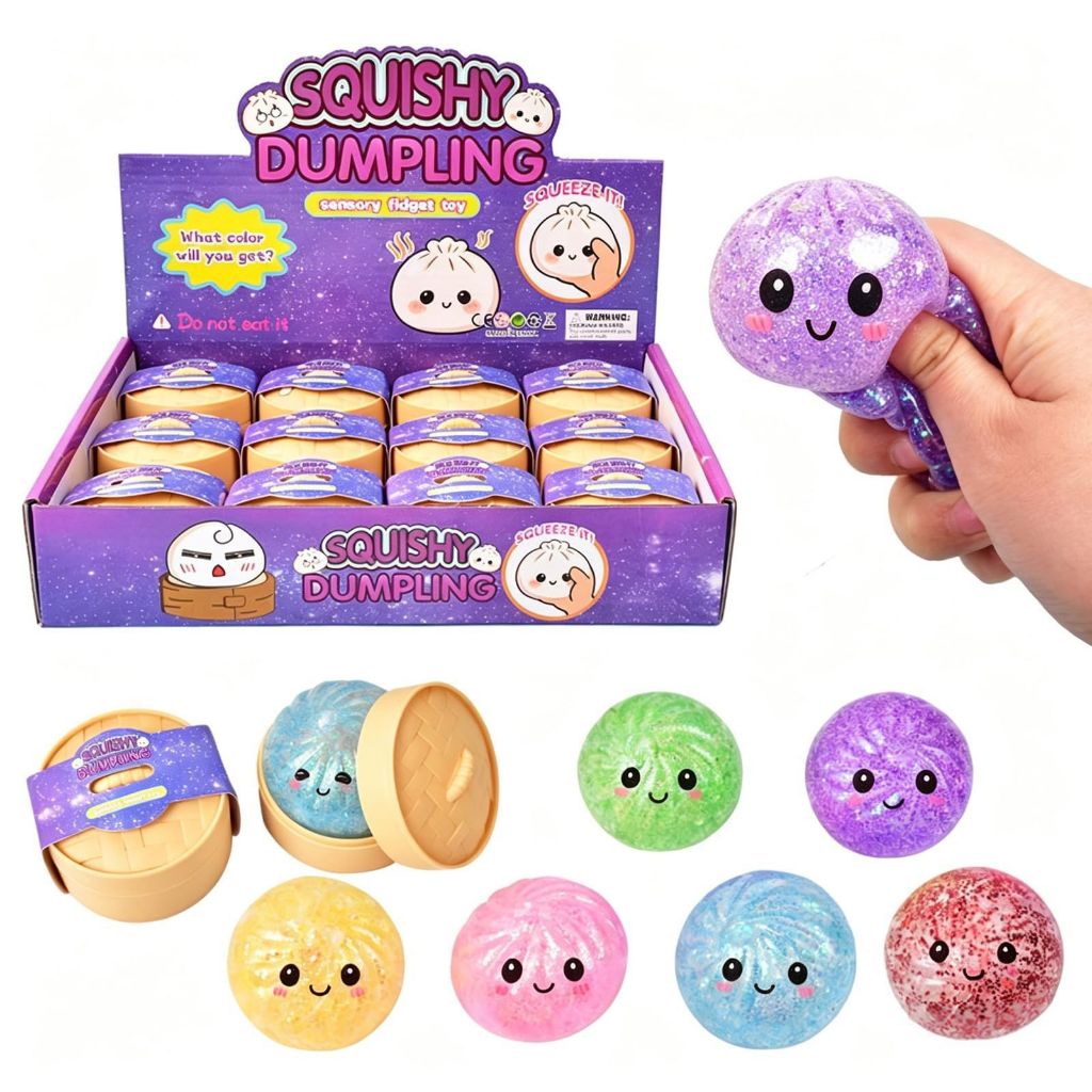 Brinquedo Mole De Bolinho De Brilho De 5.5 Cm Com Vaporizador , Presente Fofo De Bola De Estresse De Cristal