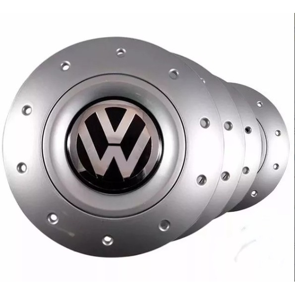 4 Calotas Tampa De Roda modelo Vw Amarok P/ Aro 13/14/15 4 furos (4x100) cor Prata