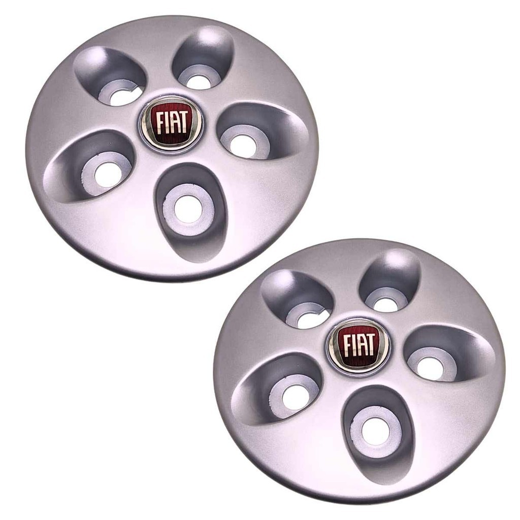 Par Calota Roda de ferro Ducato Aro 15 Cor Prata Roda 5 Furo medida da roda 15X130