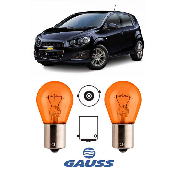 Par Lampada Pisca Seta Farol Sonic 2012 2013 2014