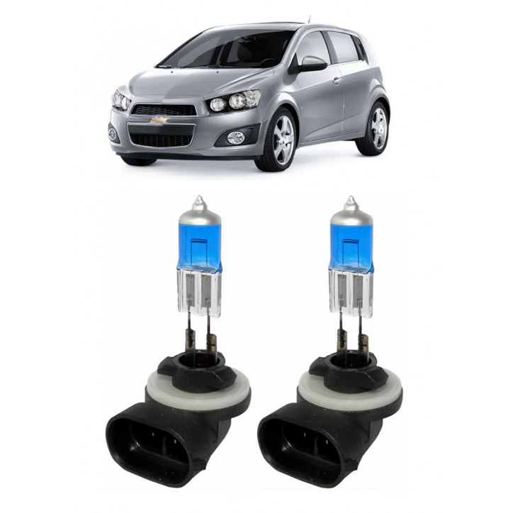 Par Lampada Super Branca Farol de Milha Sonic 2012 a 2014 Original Vosla