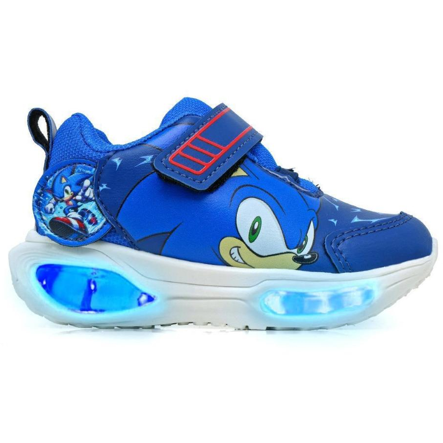 Tenis Infantil Menino Led Dino H.Aranha Sonic Sem Cadarço Personagens Confortável