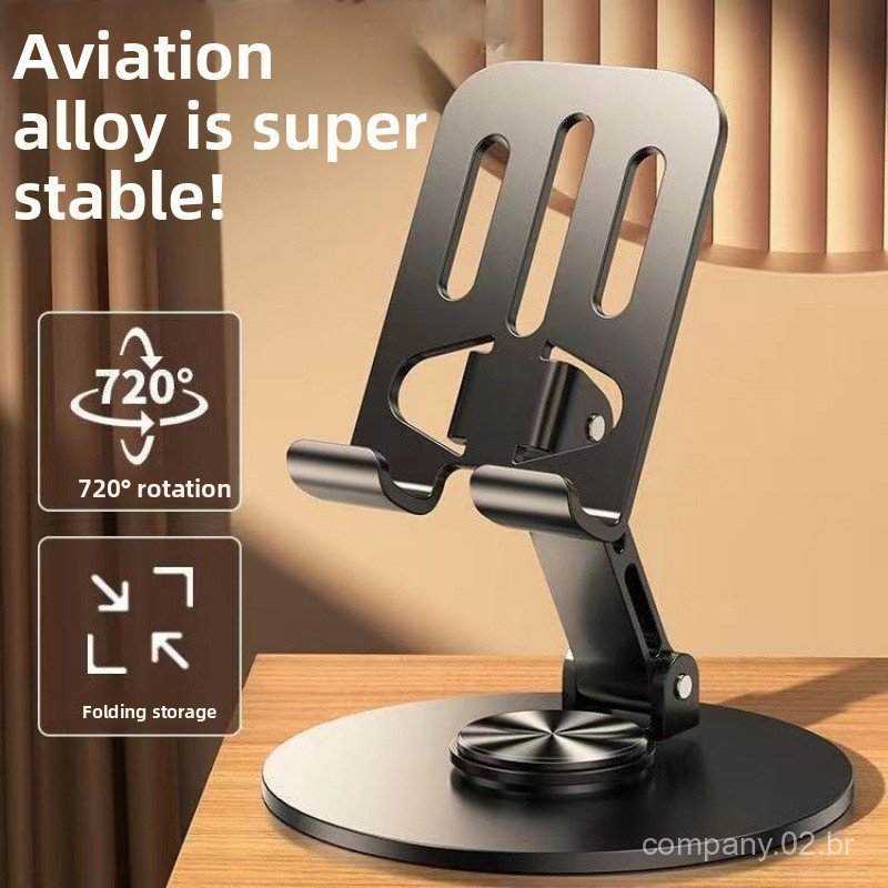 Mobile phone stand for desktop, lazy tablet support stand, rotatable and foldable phone holder, live video support stand