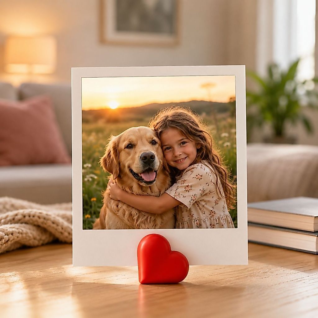 Kit Suporte Porta Foto Polaroid Coração Decorativo Minimalista Premium Mesa Quarto Presente Criativo