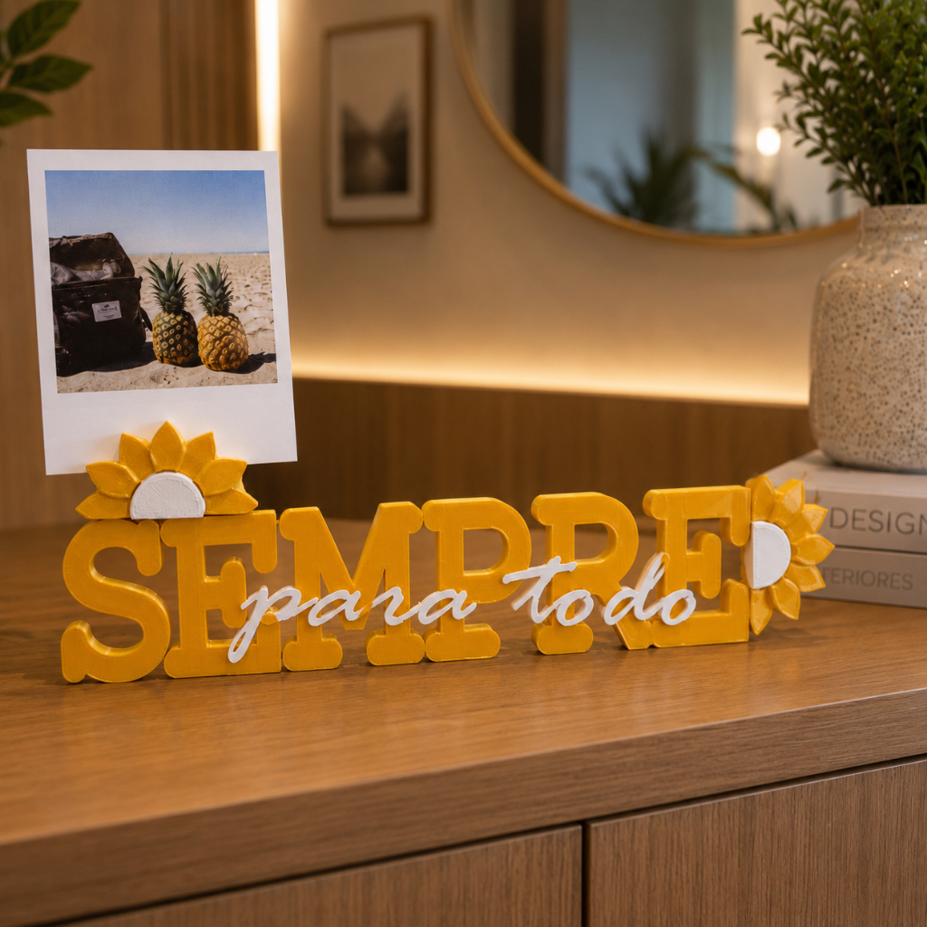Porta Foto Decorativo Para Todo Sempre Enfeite De Mesa Para Sala Quarto Escritório Presente Criativo Personalizado