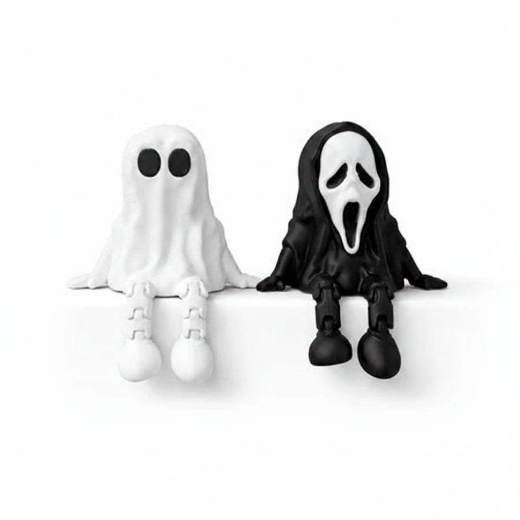 Fantasma e Ghostface Decoração Setup Gamer Quarto Geek Criativo Articulados