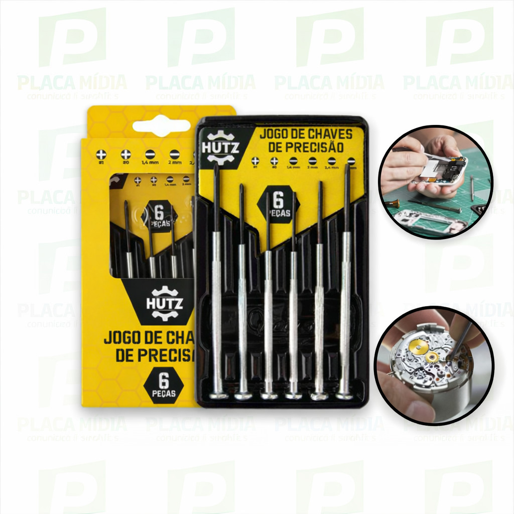 Kit Jogo de Chaves de Precisão Phillips Fenda Com Estojo Para Celular Relógio