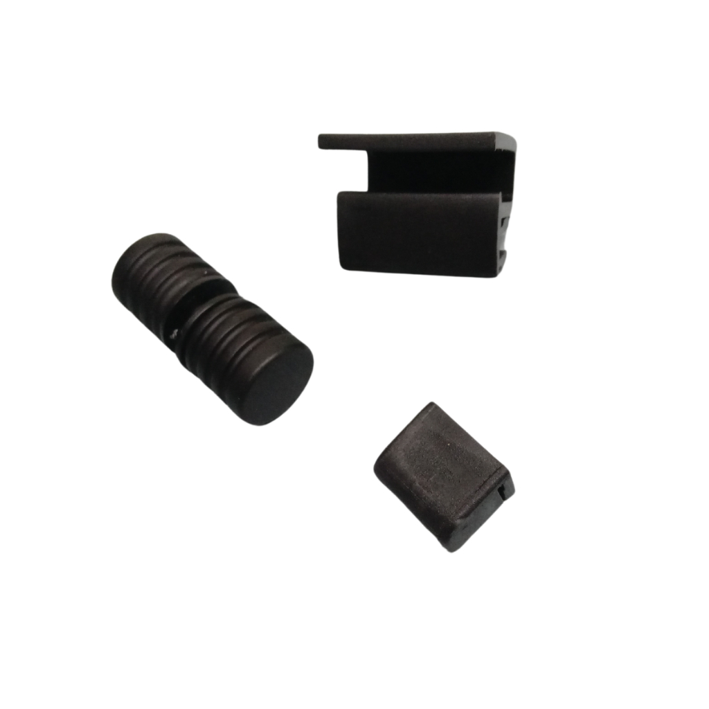 Kit reparo para Box De Vidro com 1 batedor, 1 puxador e 1 guia PRETO
