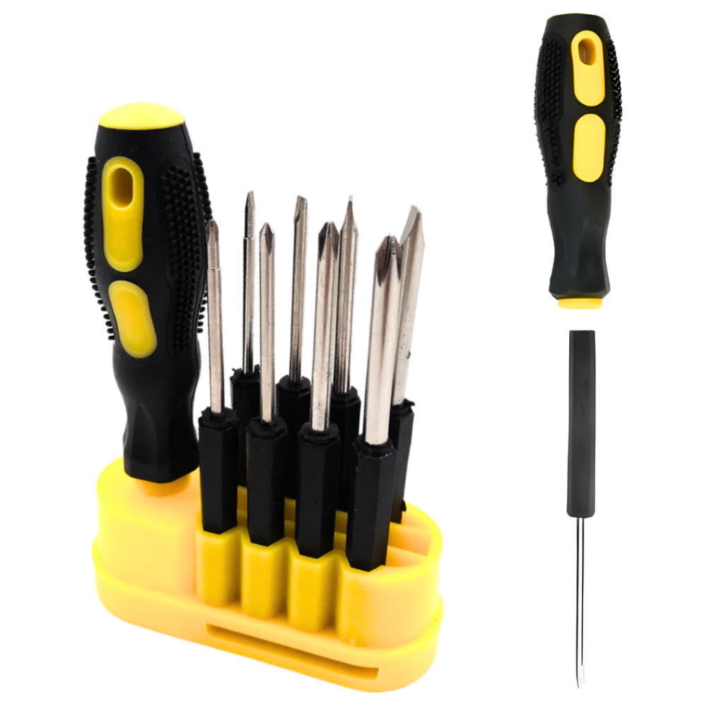 Kit Jogo de Chaves de Fenda Philips Troca Ponta 9 Peças Estojo