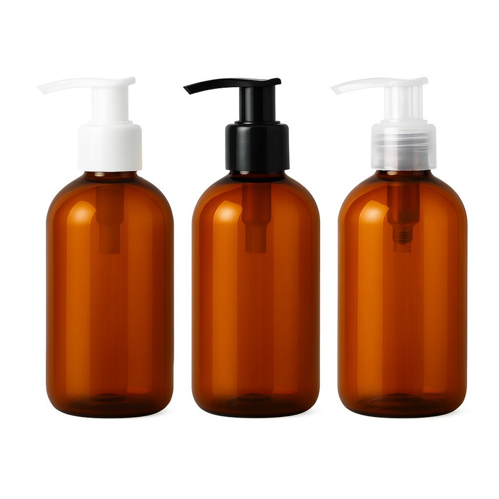 50 ou 100 Frascos Pet 60ml Âmbar Com Válvula Pump Saboneteira Porta Sabão Kit Viagem
