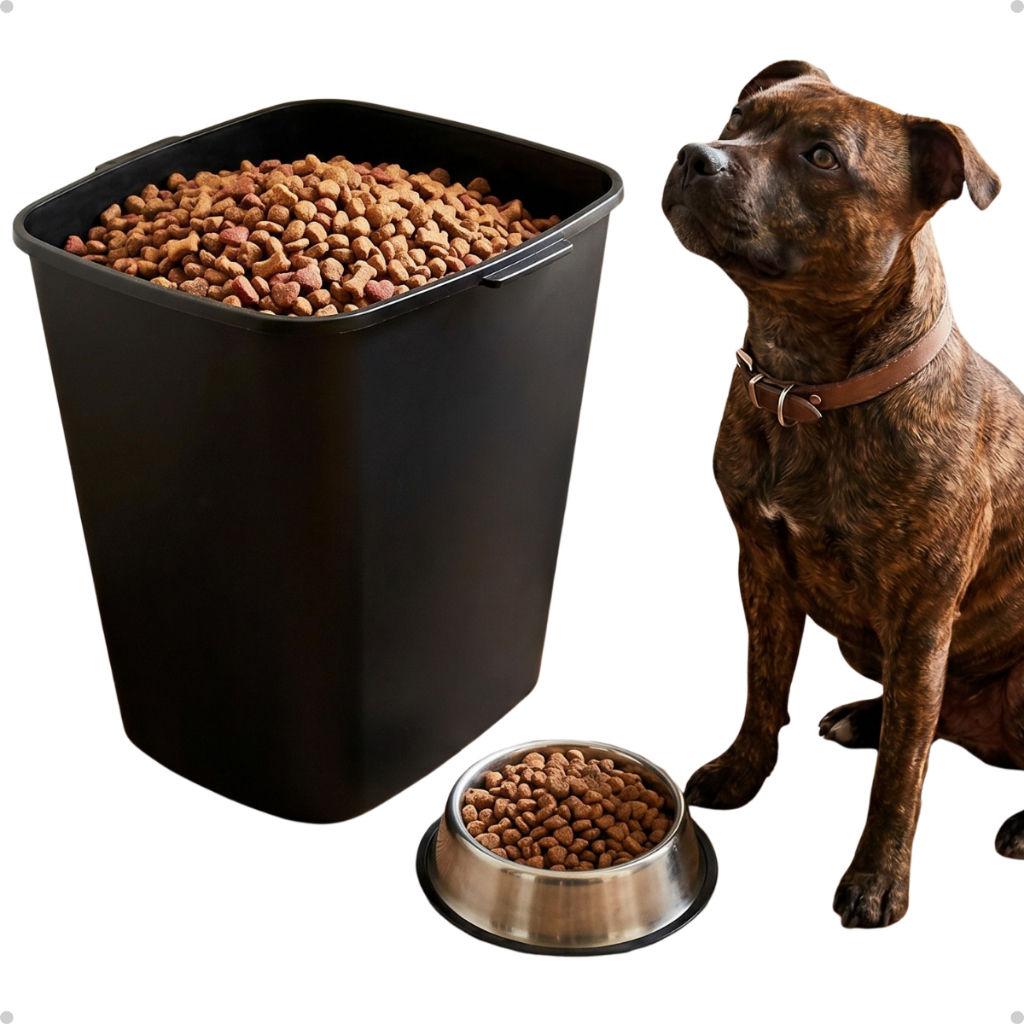 Porta Ração Container 20kg Dispenser Canister Furacão Pet Preto