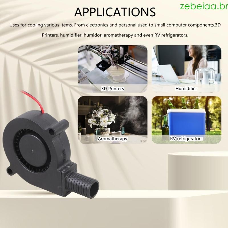 Zebeia 5V 12V 24V 50x50x15mm Ventilador Resfriamento Radial 5015 50mm Radiador XH2 54 Conector Para Impressora 3D
