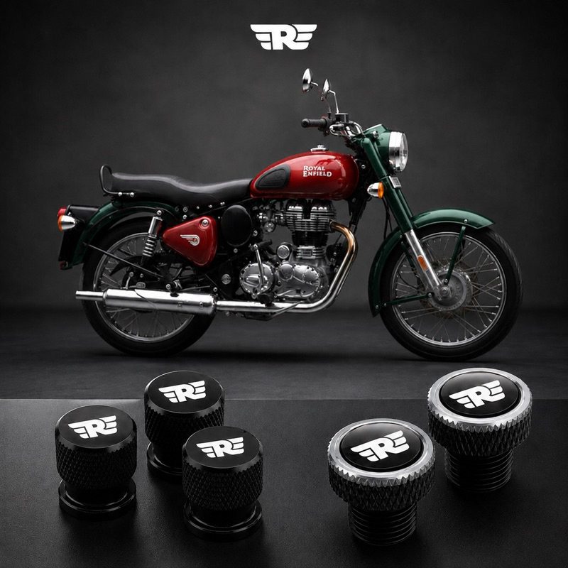 Tampa Para Furo Royal Enfield Retrovisor Com Bico De Válvula O Par Hunter Classic Meteor 350