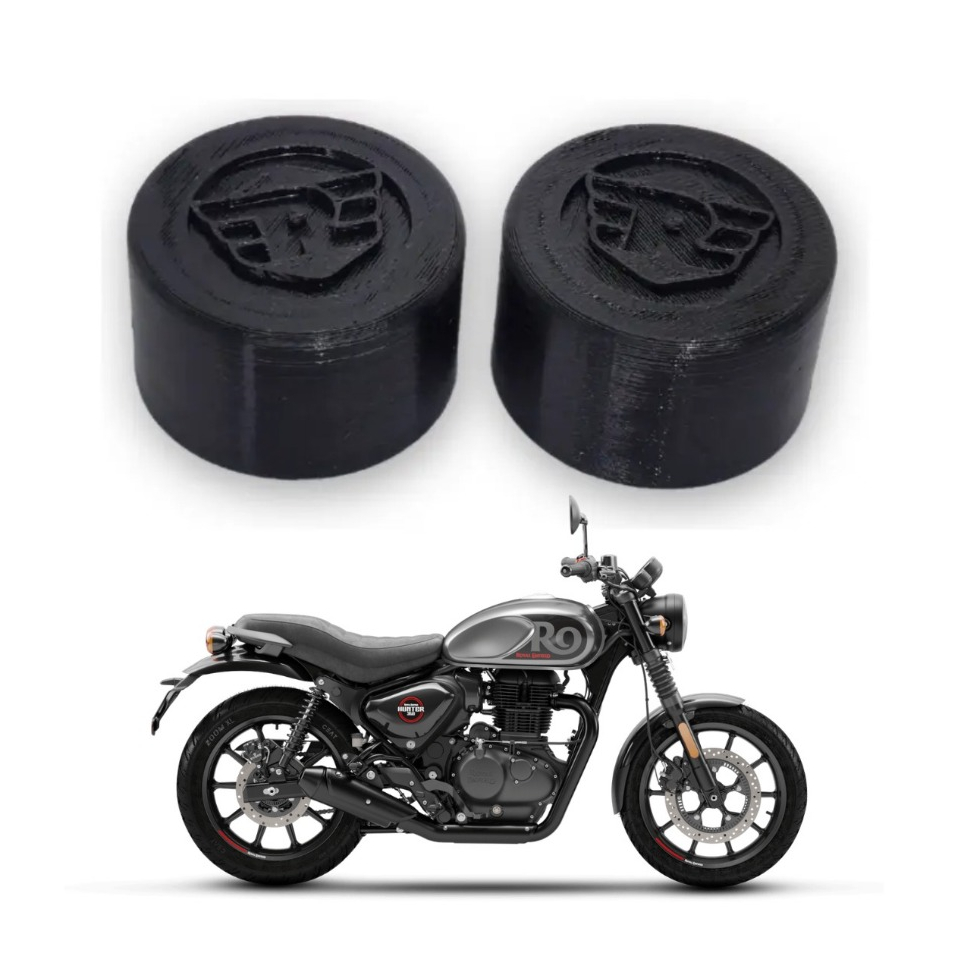 Capa Tampa Da Porca Do Eixo Dianteiro Par Motocicleta Meteor Hunter Classic 350 Royal Enfield (Par)
