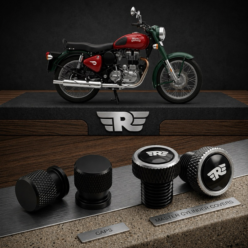 Tampa Para Furo Royal Enfield Retrovisor Com Bico De Válvula O Par Hunter Classic Meteor 350