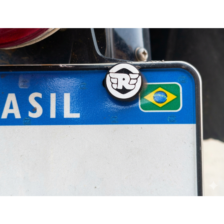 Capa de Parafuso Placa Mercosul Royal Enfield Classic 350 Meteor 350, Interceptor 650, Continental GT, Himalayan e SCRAM
