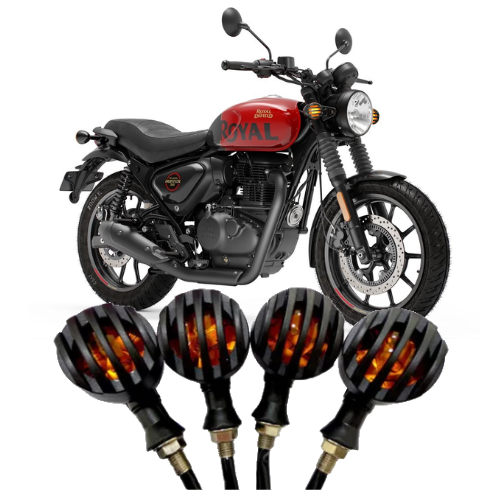 Kit 2 Pares Pisca Bullet Metal Hunter 350 Classic Meteor
