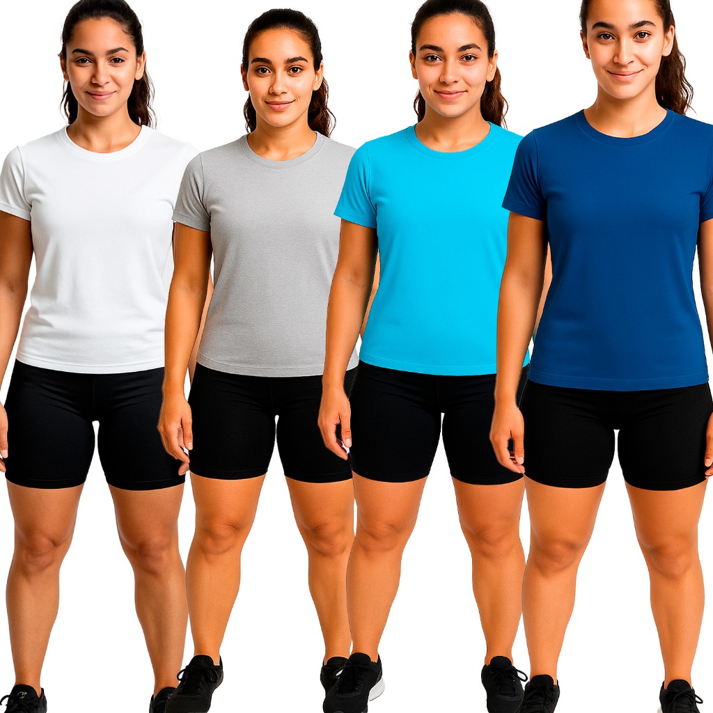 Camiseta Feminina Baby Loock drfit academia Blusa treino Proteção UV