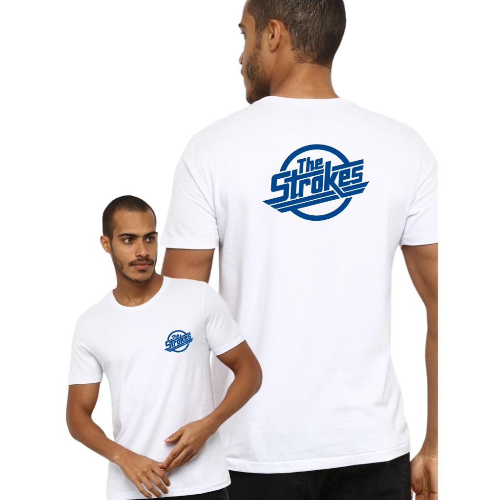 Camiseta De Algodão Unissex Banda The Strokes Rock Camisa Masculina T-Shirt Feminina Baby loock Leve