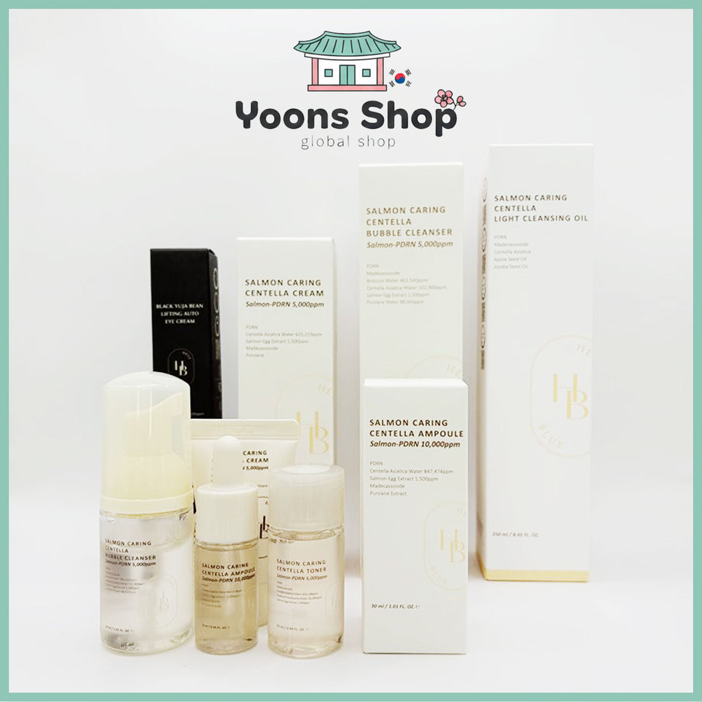 [HeveBlue] Salmon Caring Centella Cleanser/Cleansing Oil/Toner/Ampoule/Cream/Eye Cream_From Korea