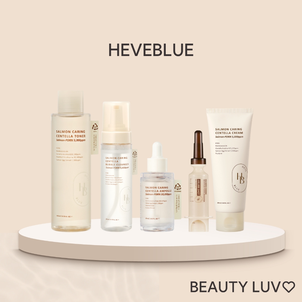 [HEVEBLUE] Salmon Caring Centella Collection / Salmon PDRN, EFFIPULP, Baixa Irritação, Pele Sensível