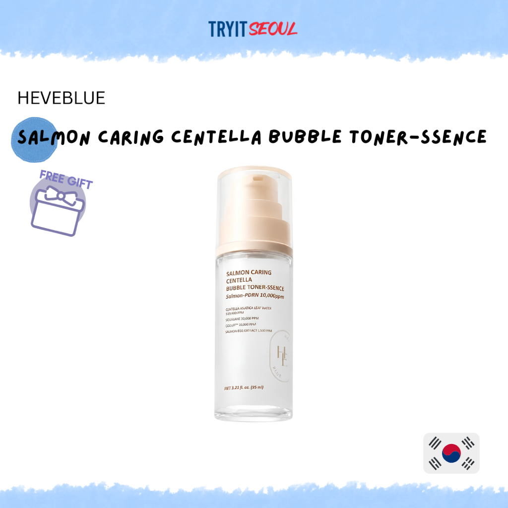 [HEVEBLUE] Salmon Caring Centella Bubble Toner-Ssence 95ml | A Pele Coreanos K-beauty
