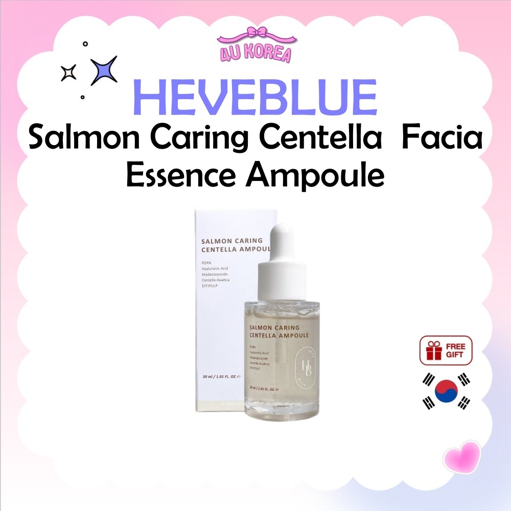 HEVEBLUE Salmon Caring Centella  Facial Essence Ampoule 30ml / K-BEAUTY