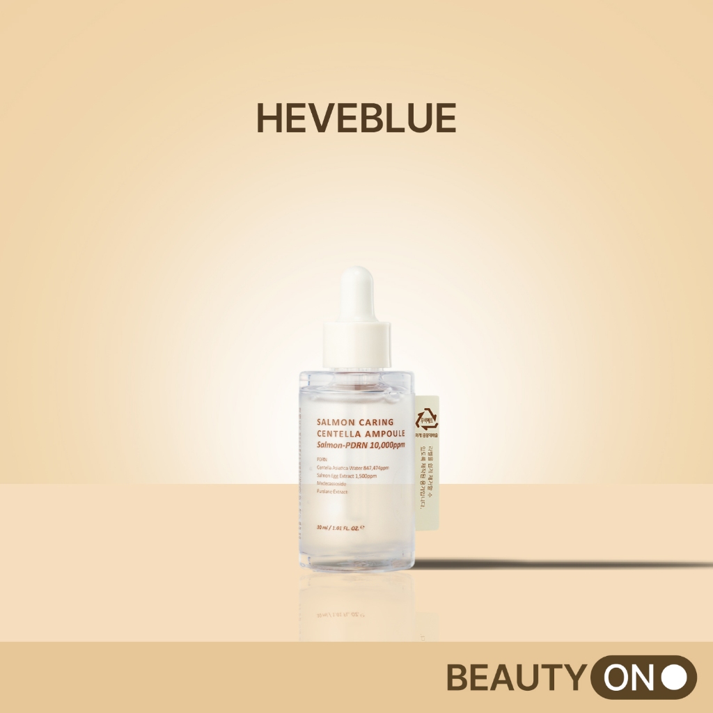 [HEVEBLUE] Salmon Caring Centella Ampoule 30ml | PDRN 10000ppm, Água de Centella, Purslane, EFFIPULP