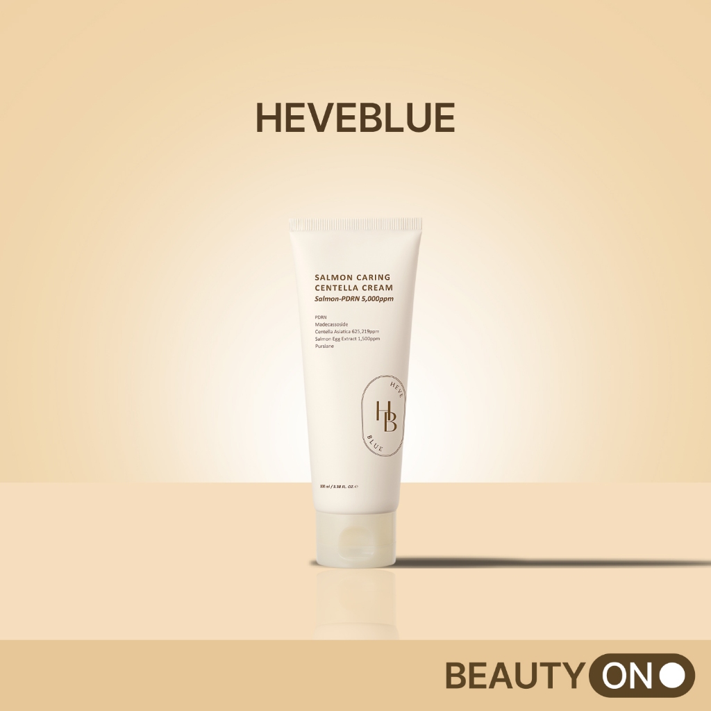 [HEVEBLUE] Salmon Caring Centella Cream 100ml | PDRN, Extrato de Ovo de Salmão, Panthenol, Óleo de Semente de Girassol