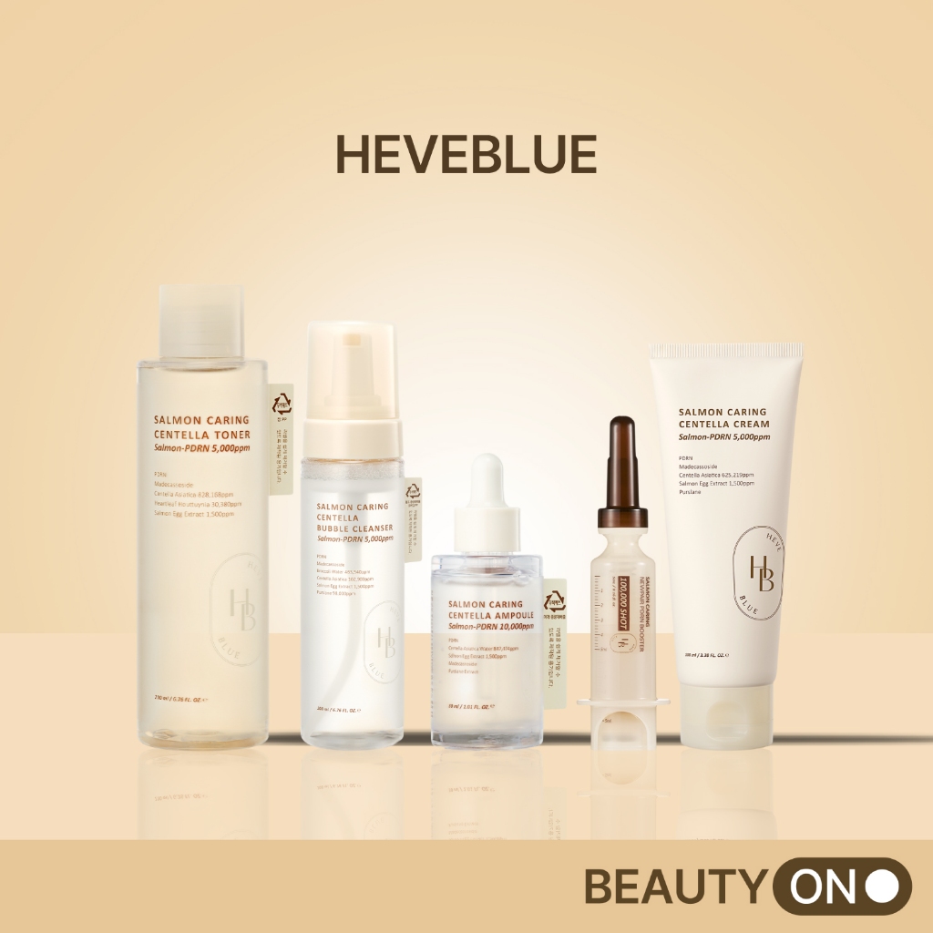[HEVEBLUE] Salmon Caring Centella Collection (5 Opções) | Salmon PDRN, Madecassoside, EFFIPULP