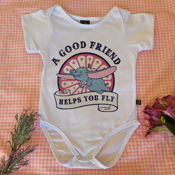 Body de Bebê Dumbo A Good Friend