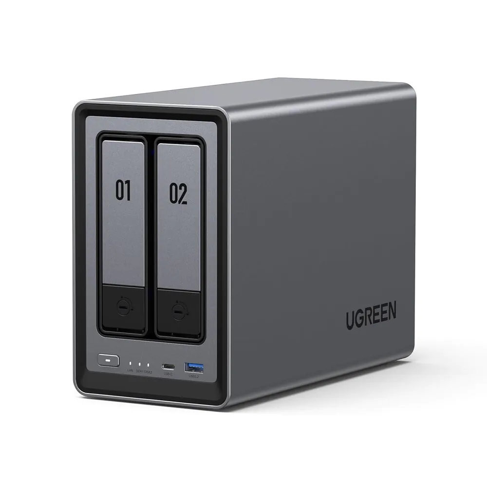 Storage Nas Ugreen Torre 64Tb S/Hd 2 Baias Intel N100 Quad-Core + 2.5Gbe - Dxp2800