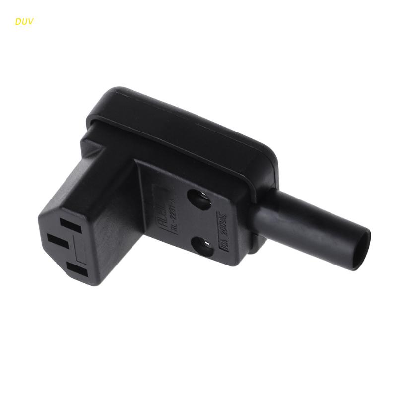 DUV 90 Graus Ângulo IEC C13 10A Feminino Plug 250 Alimentação Conector Do