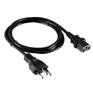 Cabo Força 1,2 Metros Conectores 1x Novo Padrão Macho Tripolar  + Plug Fêmea IEC 320 C13 utilizado Alimentação ATX