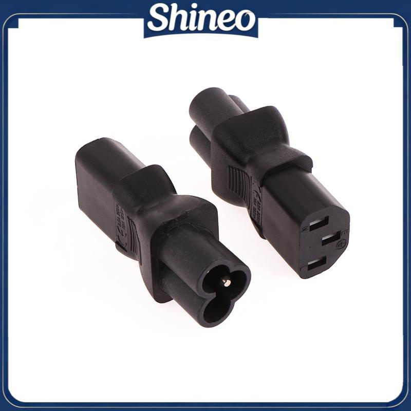 SHINE 1Pc Adaptador De Energia AC IEC320 3 Pinos C13 Fêmea Para C6 Macho Plug Alimentação Conversor De Soet Elétrico BR