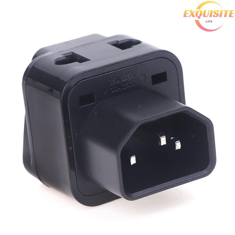 [EL-t] 2 Em 1 IEC 320 C14 Macho Para C13 Fêmea Adaptador De Alimentação PDU/UPS C13 Universal AU/Eua/Reino Unido/Ue Plug