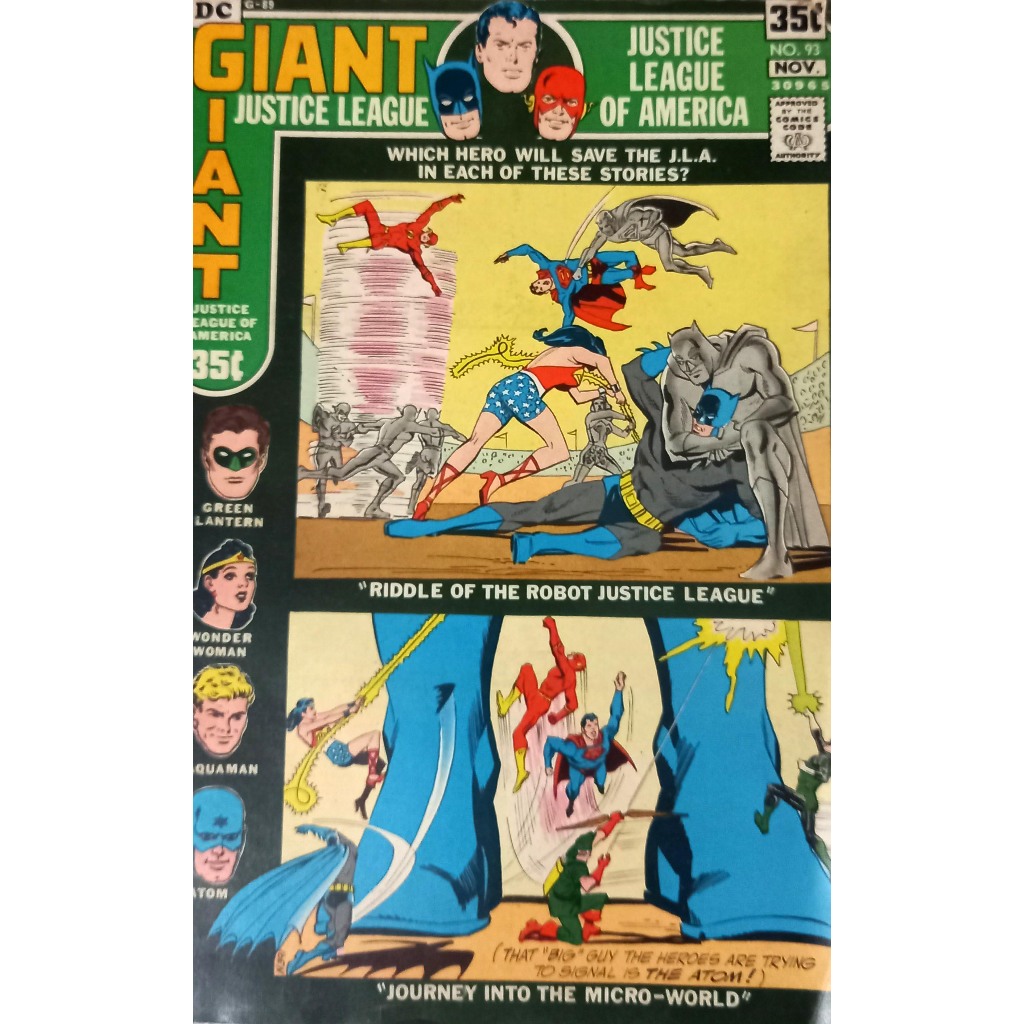 HQ DC Giant Justice League of America 93 - Vintage - Importada - 1971