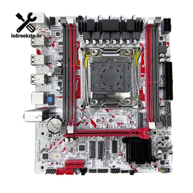 X99G757 X99 Placa-Mãe LGA 2011-3 DDR3 Desktop De Jogos HM55 Chipset Suporta E5 2666/2673/2676/2678/2696 V3 Chip CPU