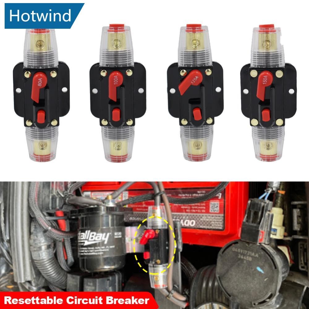 HW Automóvel Caminhão Fusível Reajustável Proteção Curta Titular Disjuntor 20A 30A 40A 50A 60A 80A 100A 125A 150A U8Y3