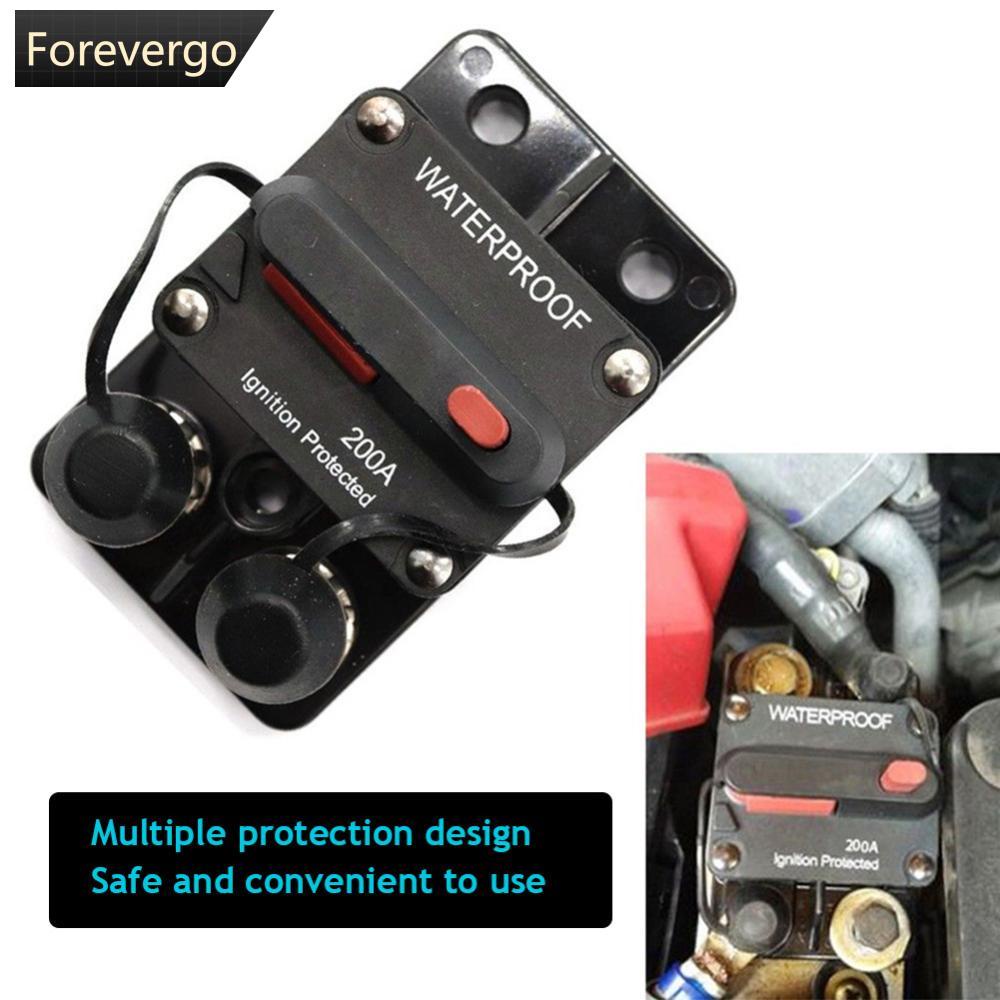 FOREVERGO Barco De Carro À Prova D'água Disjuntor De AMP Automático DC 12-48V 30A 40A 50A 60A 70A 80A 100A 120A 150A 200A 250A 300A J3W2
