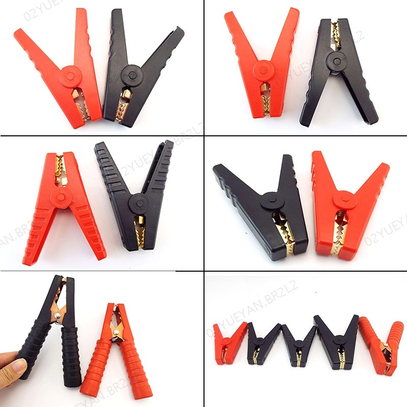 Vermelho + Preto 100A 150A 300A Crocodilo Bateria De Carro Jacaré Clipes Conector Elétrico Braçadeira De Teste Jumper Ca