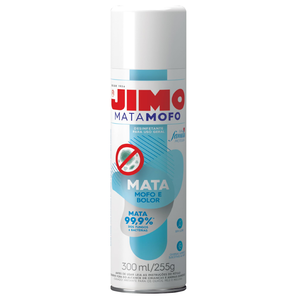 Jimo Mata Mofo 300ml Spray Sem Cloro Elimina Mofo Bolor Fungos Bactérias Armários Paredes Banheiro