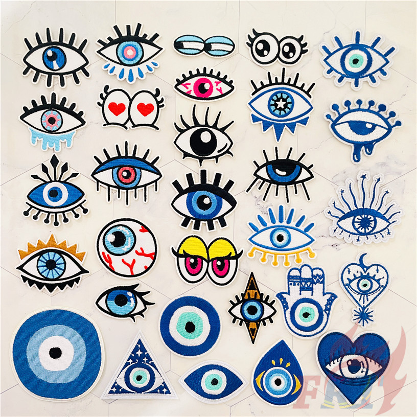 ▶ Mau Olhado . Patch Azul Turco Lucky Eye Para Passar A Ferro ◀ 1 Peça De Remendo De Moda DIY