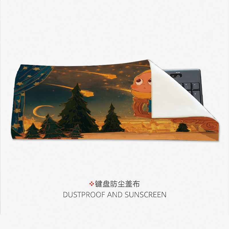 3949DNYHM Cartoon Cute Yellow Starman Teclado Pano de capa antipoeira