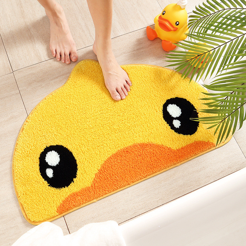 [Novo produto] IP Co-Branded Little Yellow Duck Cartoon Tapete de banheiro espessado Tapete antiderrapante reunindo tape