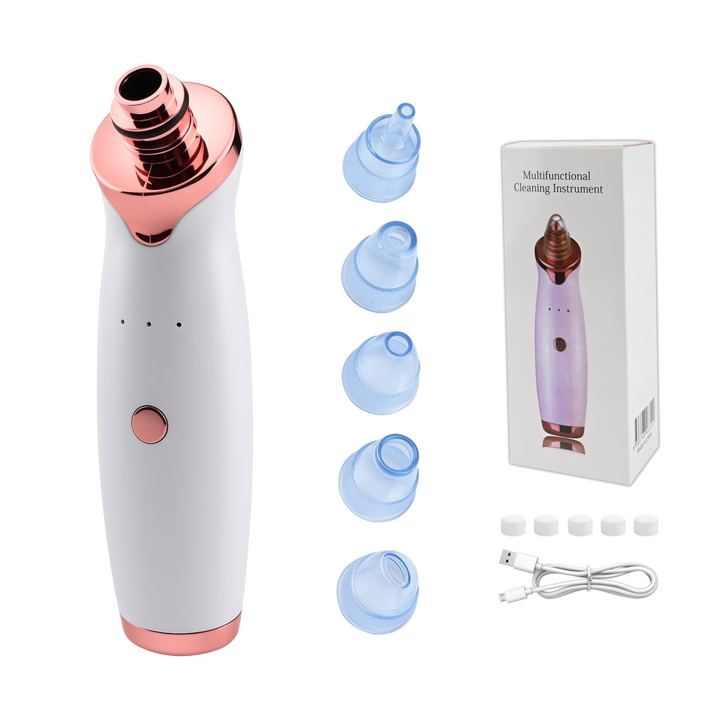 Removedor Cravos e Espinhas Aparelho Sugador Limpeza de Poros Remoção de Acne Extração de Cravos Com 5 Pontas  ANJGG BRA