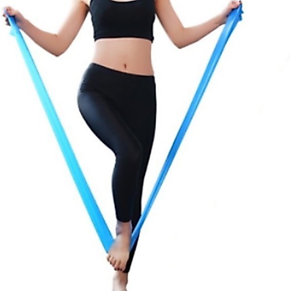 3 Faixa Elástica De Resistência Com 1,5m Para Loga Pilates Fitness
