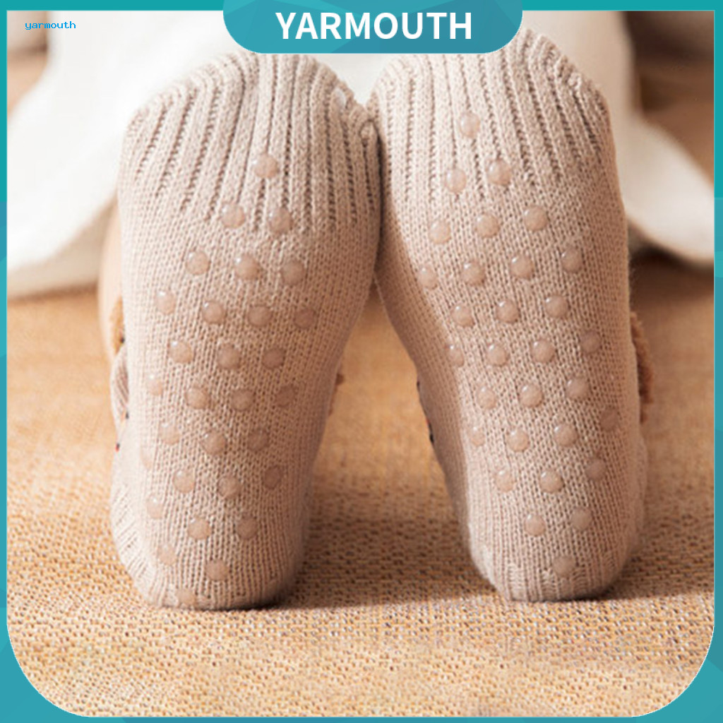 Casual Style Socks 1 Pair Thickened Fuzzy Winter Floor with Anti-slip Sole Warm Jacquard Plush Leg Warmers for Fall Cozy