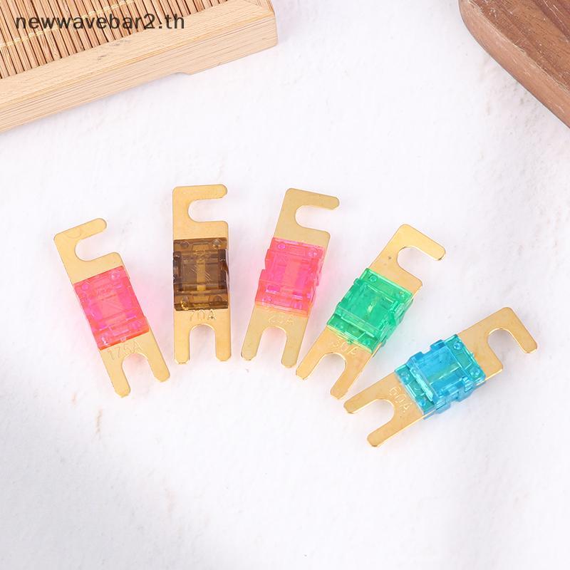 waveba 2 Peças Fusíveis De Carro Banhados A Ouro Mini Fusível De Áudio 20A 30A 40A 50A 60A 70A 80A 100A 120A 125A 150A 1